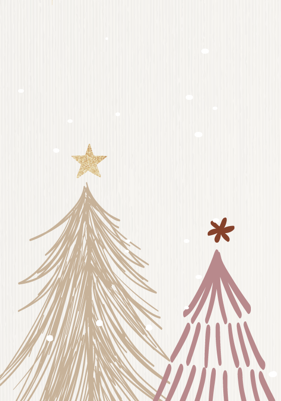 Alfombra vinílica navidad Árbol minimalista - TenVinilo