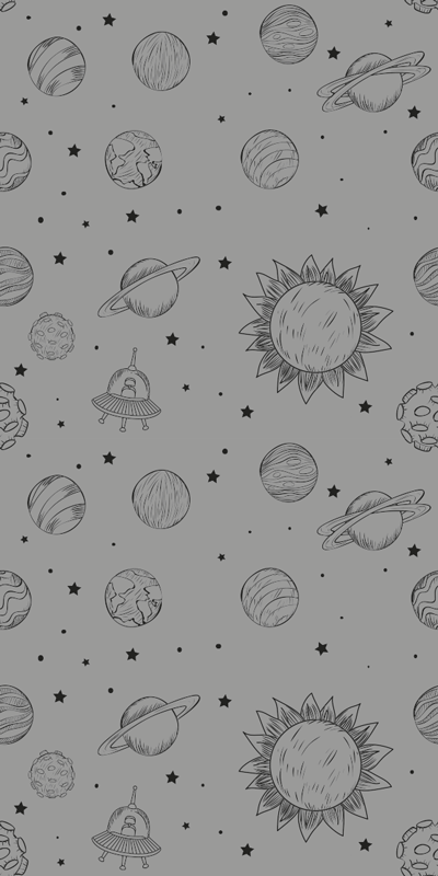 Alfombra vinílica gris exploración espacial - TenVinilo