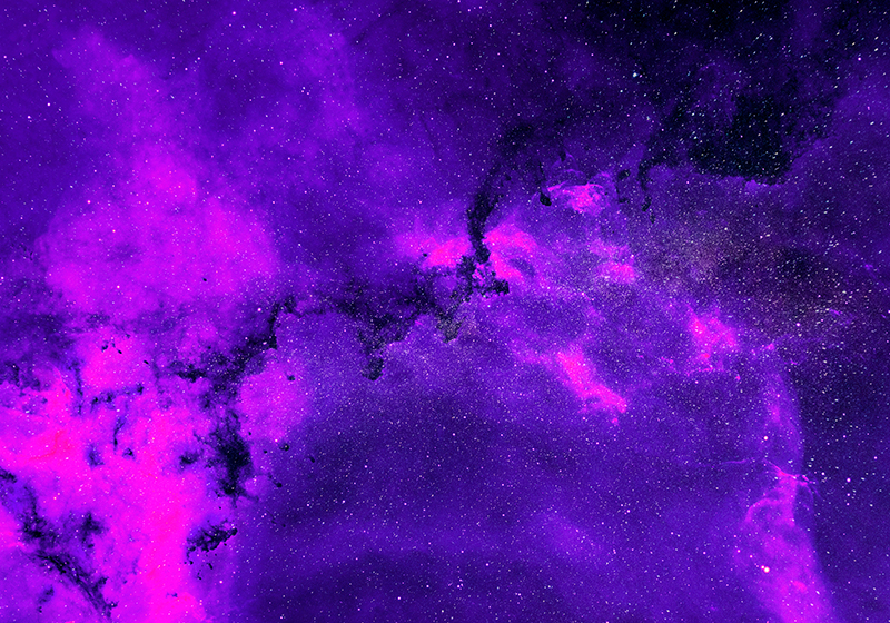 Alfombra vinílica morada nebulosa cósmica - TenVinilo