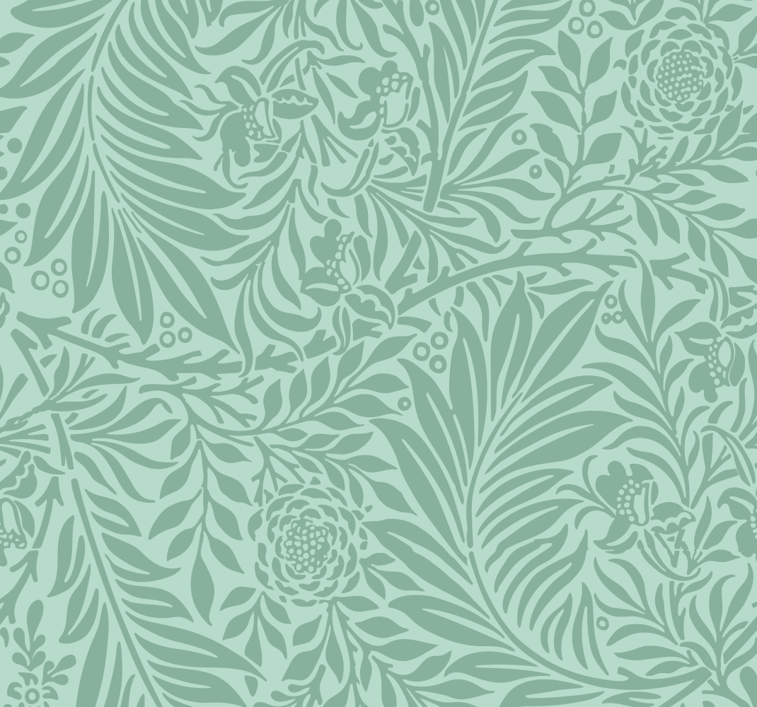 Alfombra vinílica verde con patrón vintage verde menta - TenVinilo