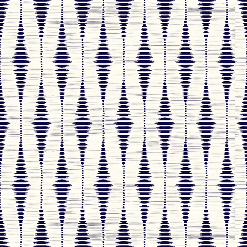 Alfombra vinílica exterior azul marino ikat - TenVinilo