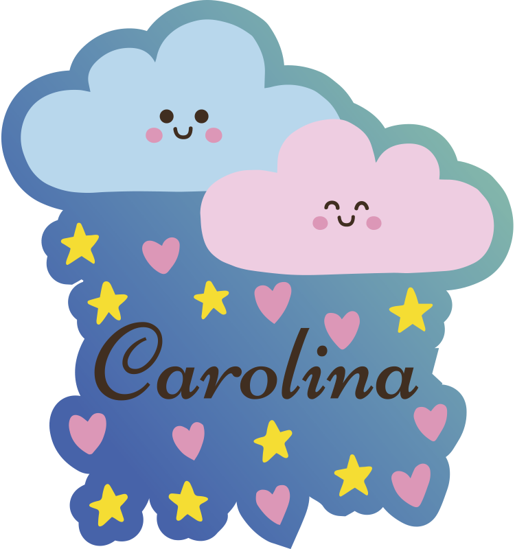 Alfombra vinilica infantil estrellas con nombre - TenVinilo