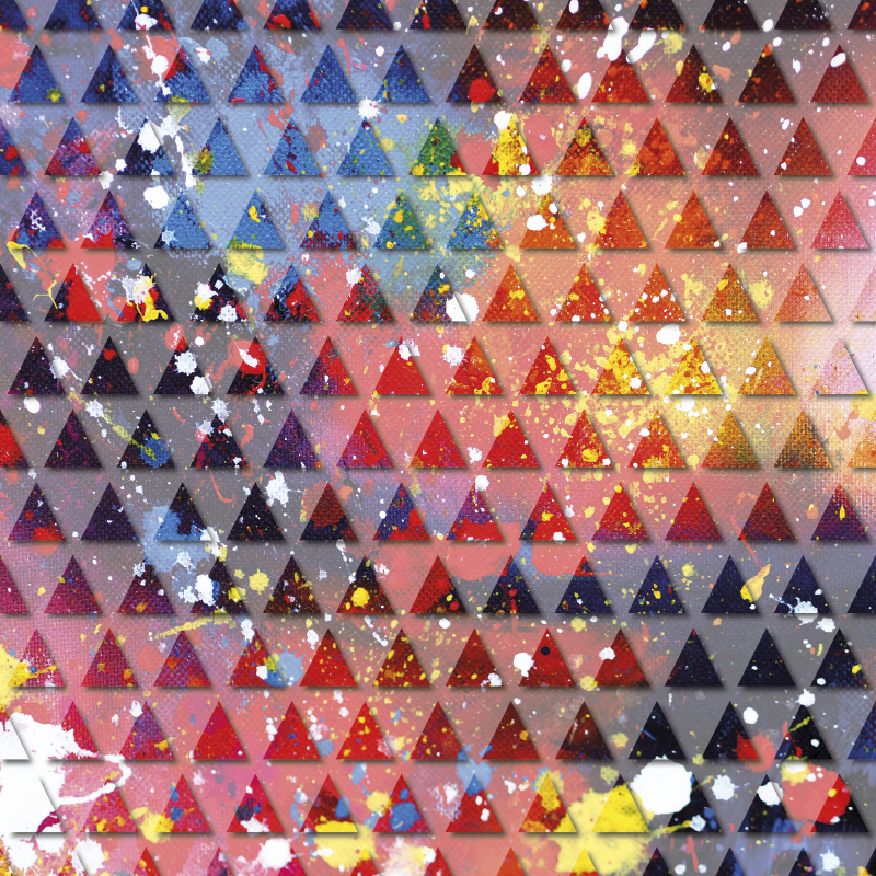Alfombra de vinilo geométrica mosaico triangular abstracto - TenVinilo