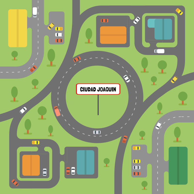 Alfombra carreteras ciudad con nombre - TenVinilo