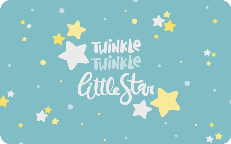 Alfombra de vinilo infantil para habitación estrellada - TenVinilo