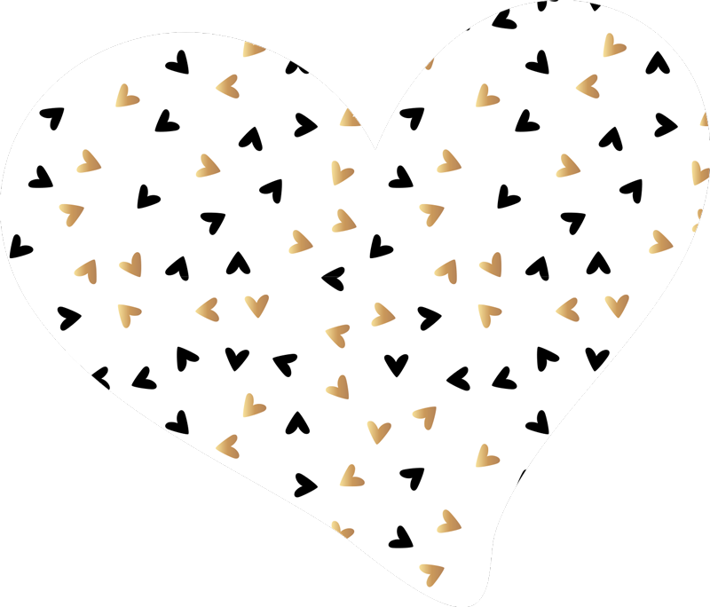 Alfombra de vinilo geométrica patrón de corazones - TenVinilo