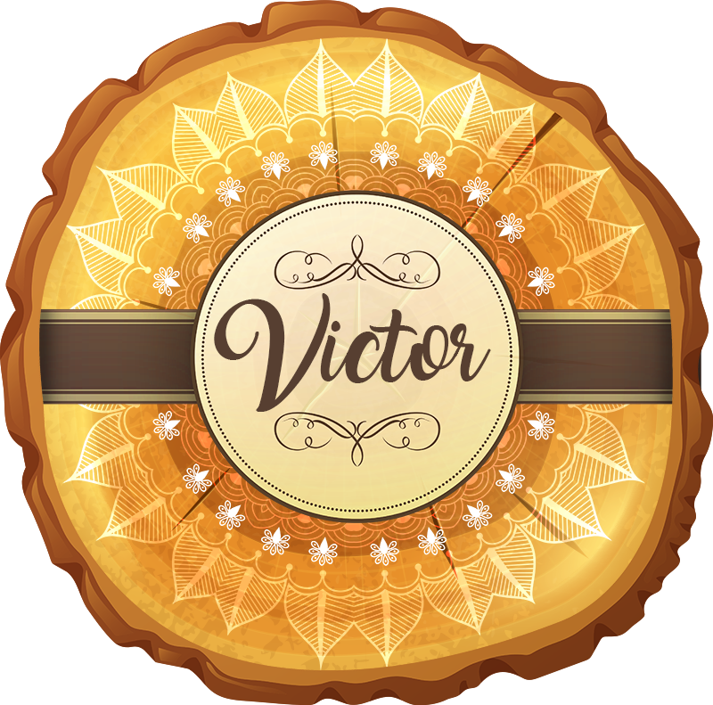 Alfombra vinílica infantil mandala con nombre - TenVinilo