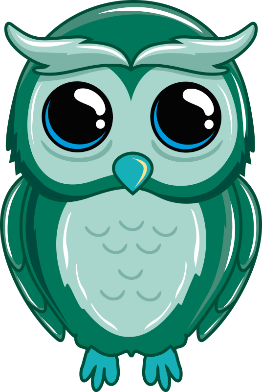 Alfombra de vinilo infantil ilustración de búho caricatura - TenVinilo