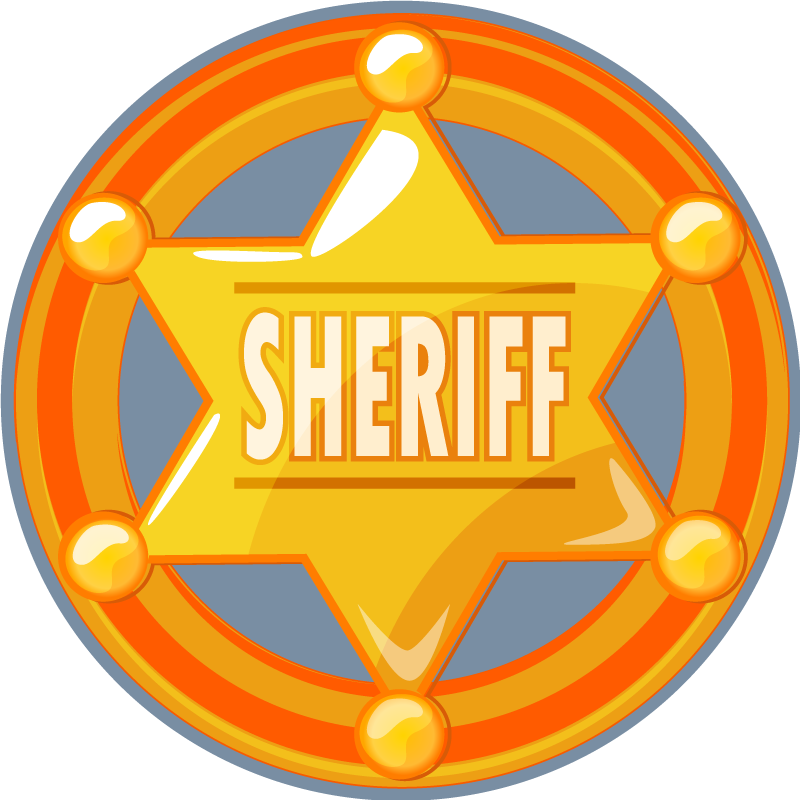 Alfombra vinílica de juegos infantil insignia del sheriff - TenVinilo
