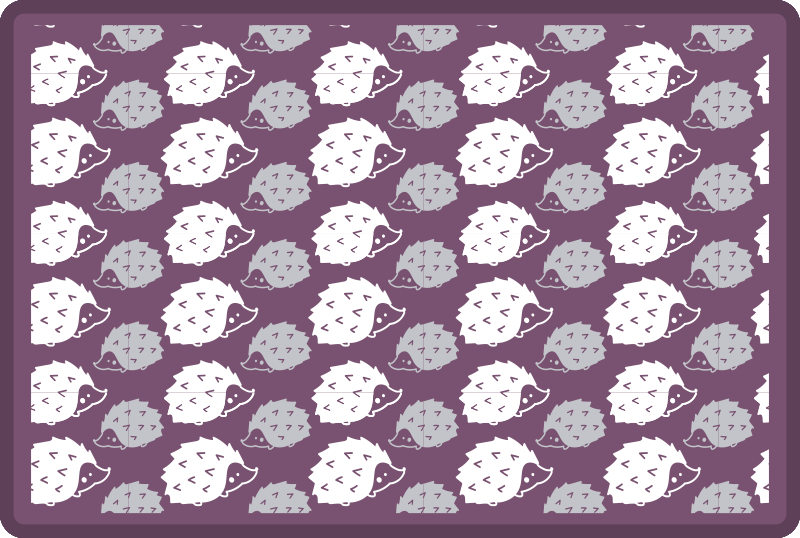 Alfombra de vinilo infantil erizos de dibujos animados - TenVinilo