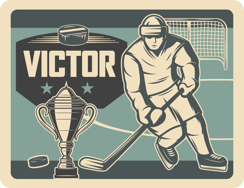 Alfombra vinílica personalizable gráfico deportivo - TenVinilo