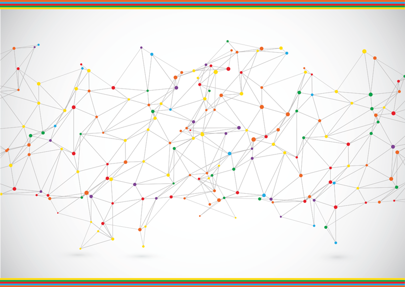 Alfombra de vinilo geométrica conexiones geométricas - TenVinilo