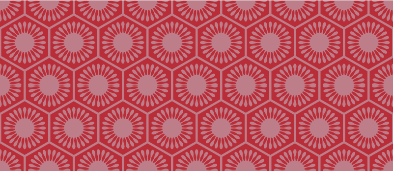 Alfombra de vinilo geométrica conjunto de motivos circulares - TenVinilo