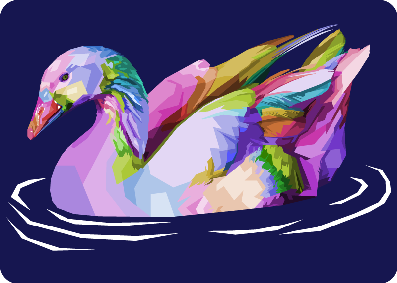 Alfombra vinílica animales arte abstracto del pato - TenVinilo