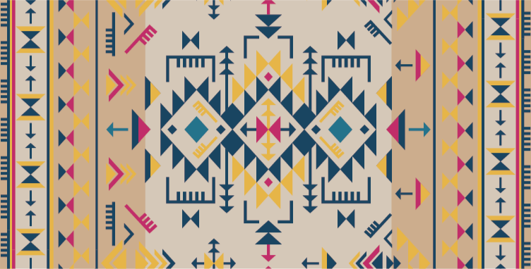 Alfombra de vinilo geométrica decoración con patrones - TenVinilo