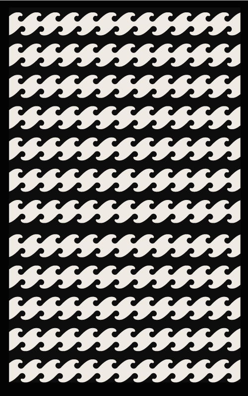 Alfombra vinílica rayas líneas onduladas monocromáticas - TenVinilo