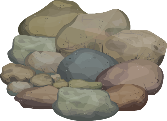 Alfombra vinílica textura piedra ilustración de guijarros - TenVinilo