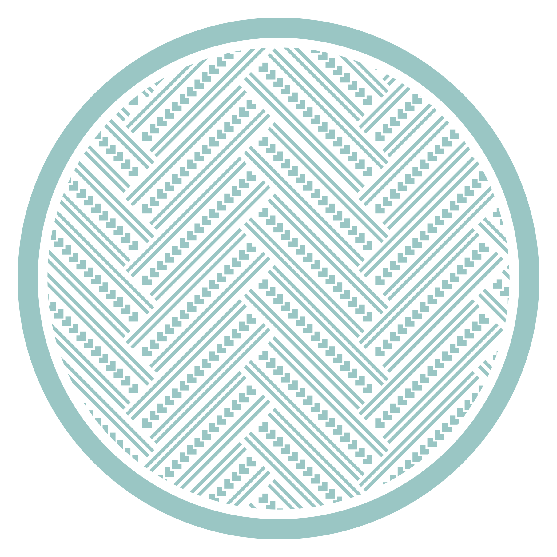 Alfombra de vinilo geométrica patrón geométrico redondo - TenVinilo