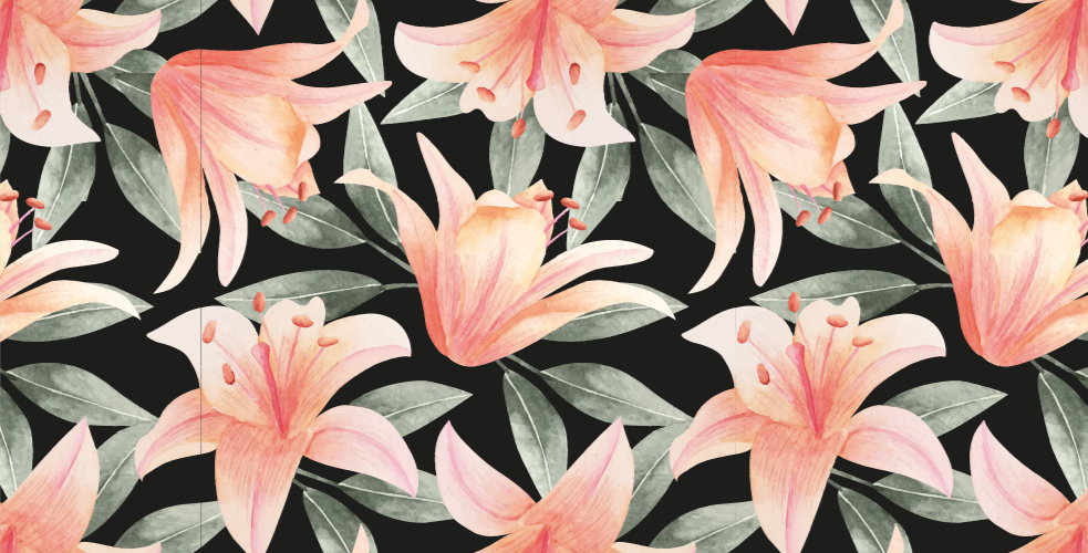 Alfombra vinílica flores imágenes de brisa floral - TenVinilo