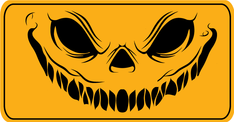 Alfombra vinílica Halloween cara sonriente espeluznante - TenVinilo