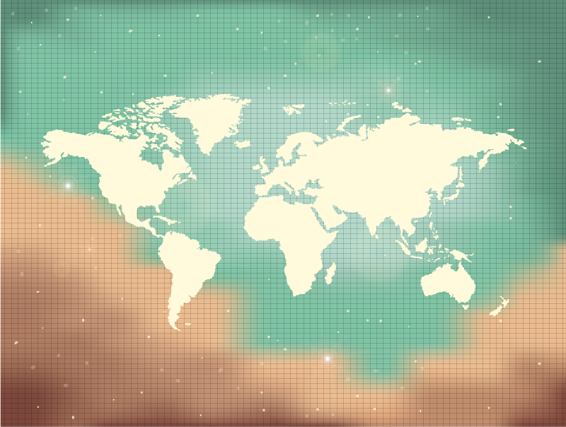 Alfombra de vinilo mapamundi ilustración del mapa mundial - TenVinilo