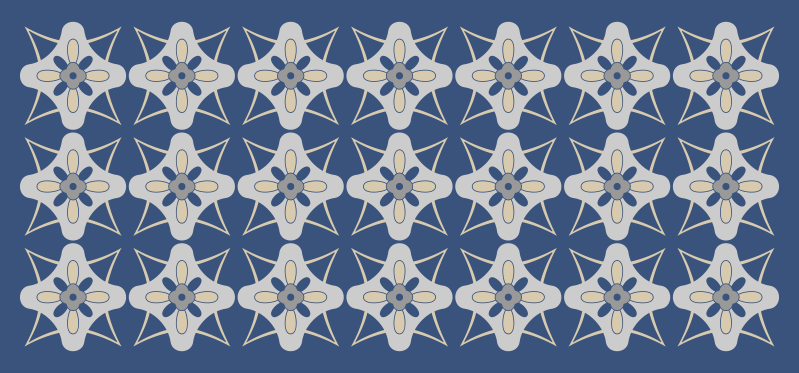 Alfombra vinílica hidráulica composición floral - TenVinilo