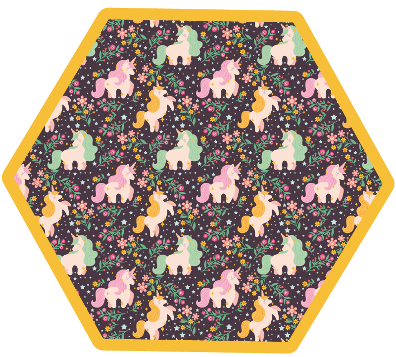 Alfombra vinílica infantil parque de criaturas míticas - TenVinilo