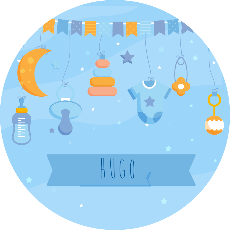 Alfombra vinílica bebé decoración infantil personalizada - TenVinilo