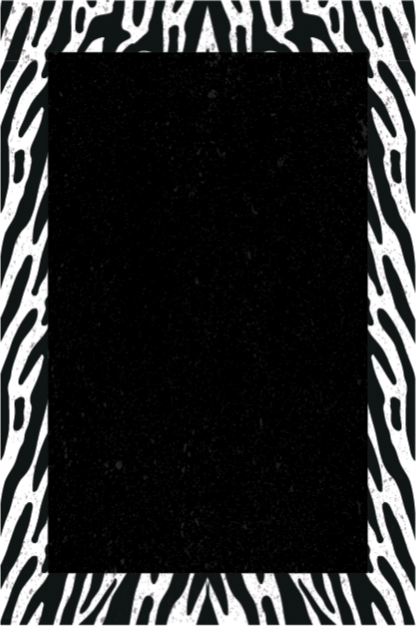 Alfombra vinílica animal print cebra monocromática - TenVinilo