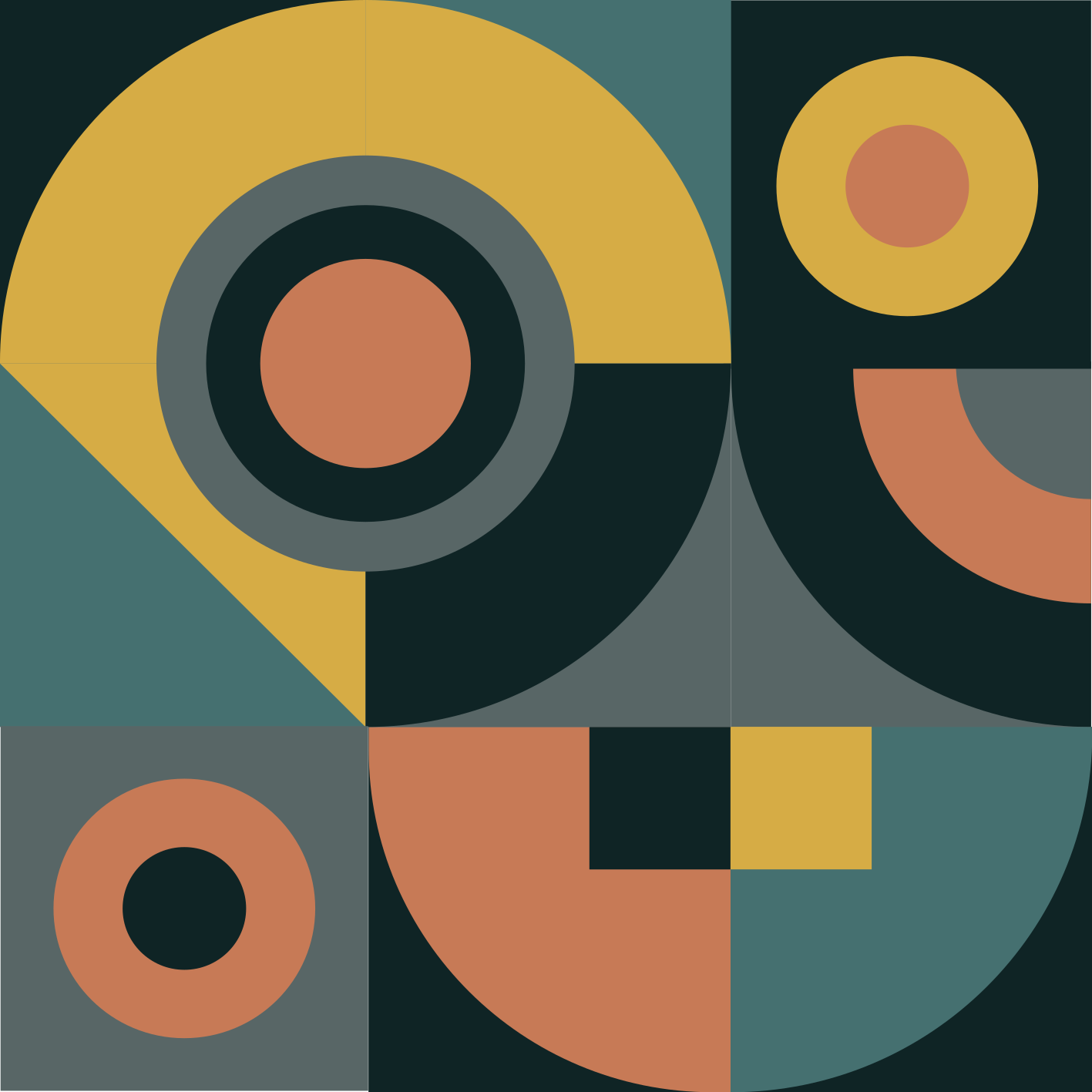 Alfombra de vinilo geométrica composición de formas - TenVinilo