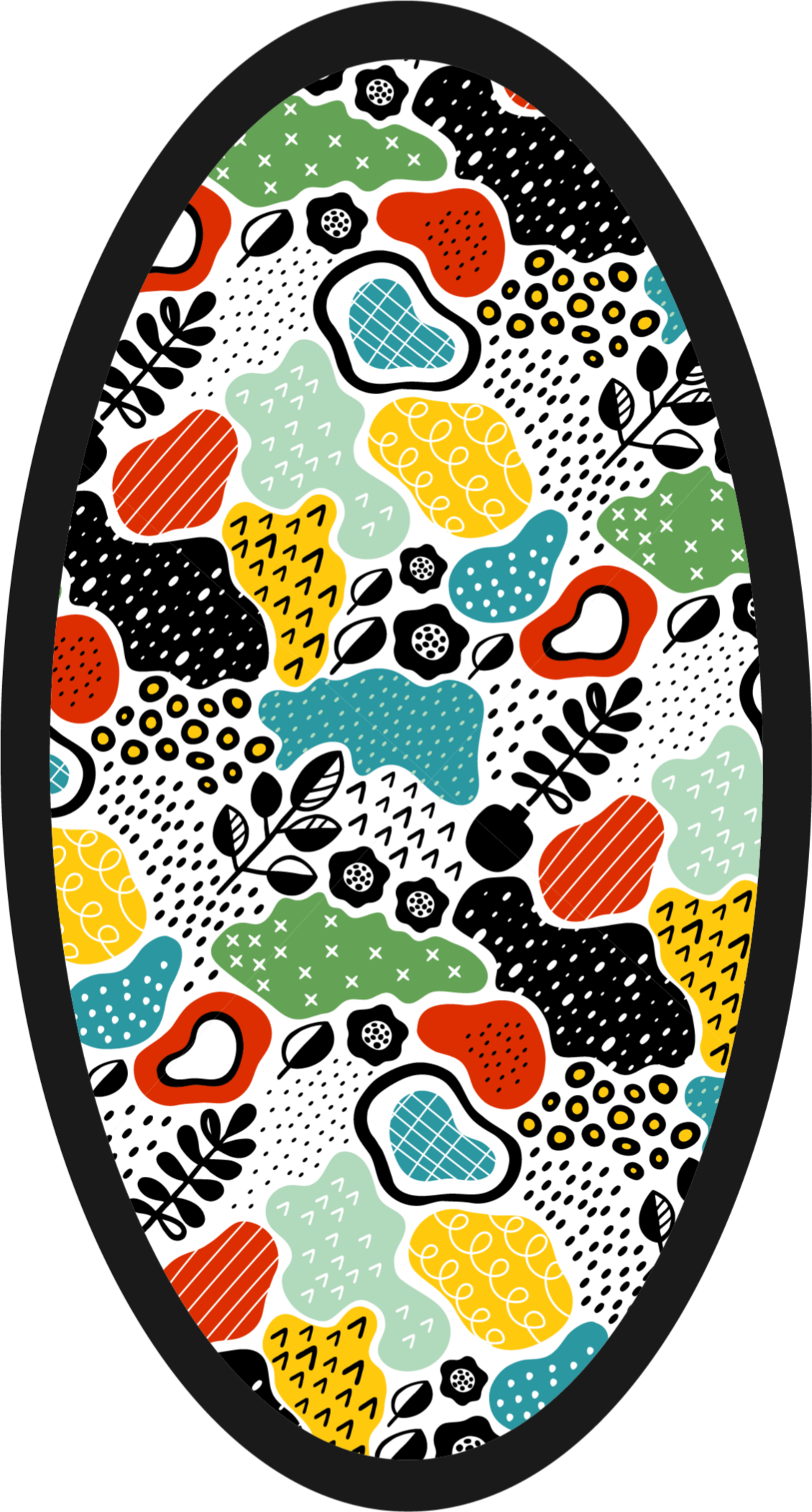 Alfombra vinílica naturaleza patrón de naturaleza colorida - TenVinilo