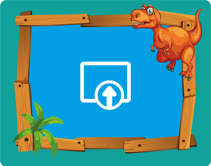 Alfombra de vinilo infantil dinosaurio personalizable - TenVinilo