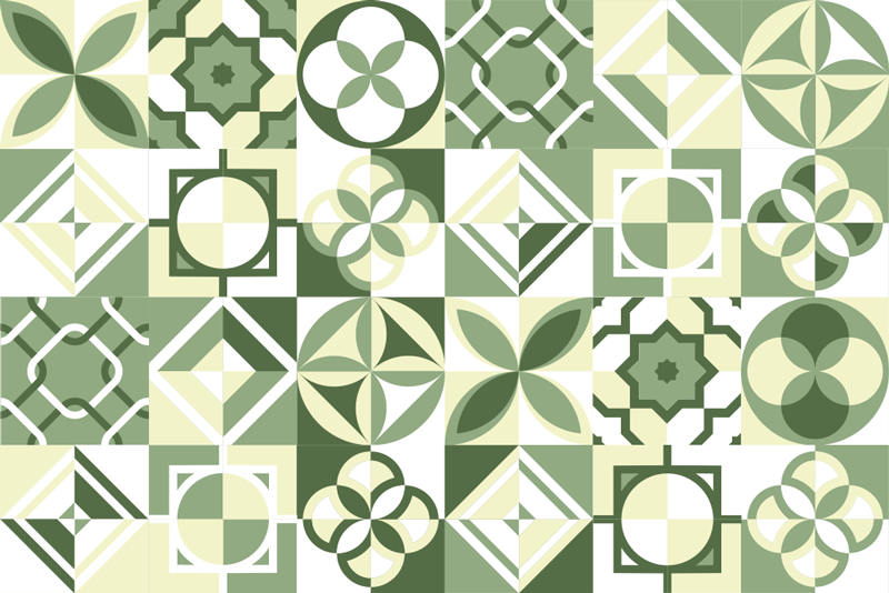 Alfombra vinílica hidráulica inspiración en azulejos - TenVinilo