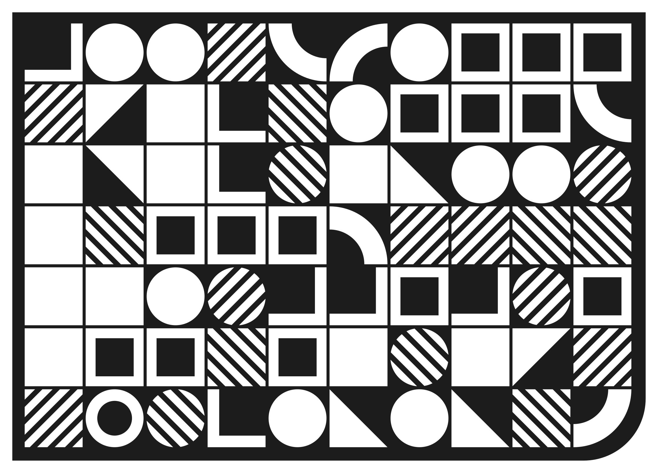 Alfombra de vinilo geométrica equilibrio de formas - TenVinilo