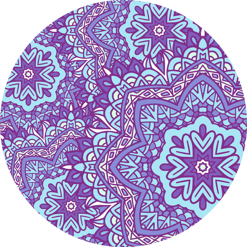 Alfombra vinílica mandala vivo motivo morado - TenVinilo