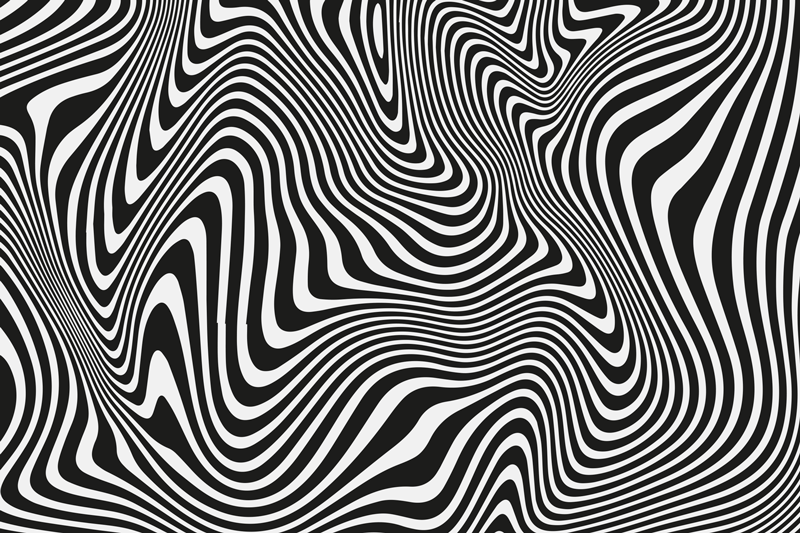 Alfombra de vinilo geométrica patrón de onda óptica - TenVinilo