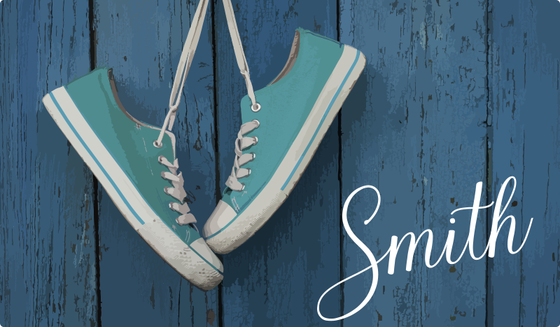 Alfombra vinílica imitación personalización de zapatillas - TenVinilo