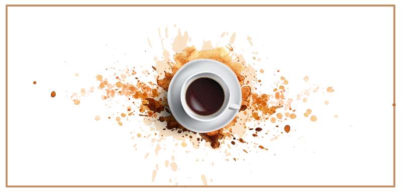 Alfombra vinílica cocina ilusión de café derramado - TenVinilo