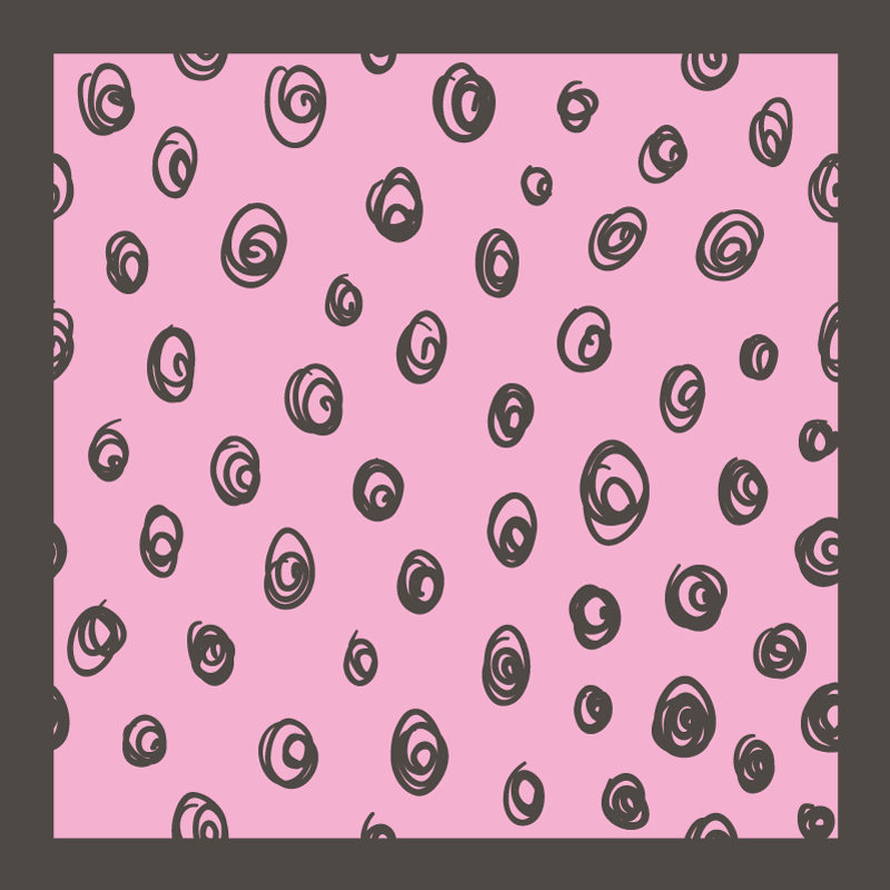 Alfombra de vinilo geométrica Lunares negros y rosas - TenVinilo
