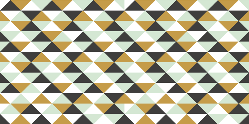 Alfombra de vinilo geométrica arreglo mosaico triangular - TenVinilo