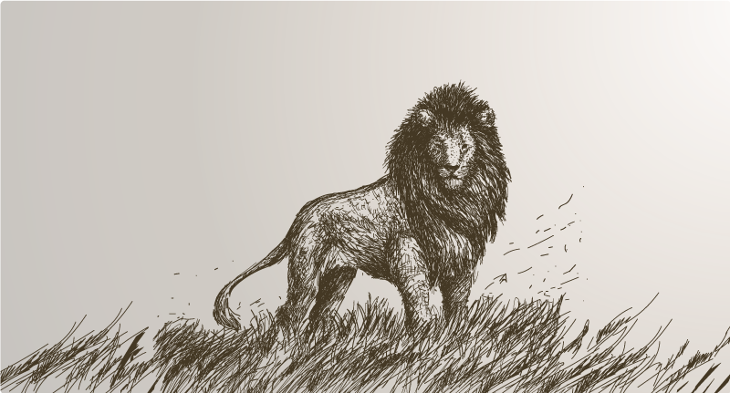 Aflombra vinílica animales León realista - TenVinilo