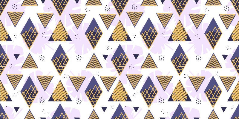 Alfombra de vinilo geométrica motivo de mármol triangular - TenVinilo