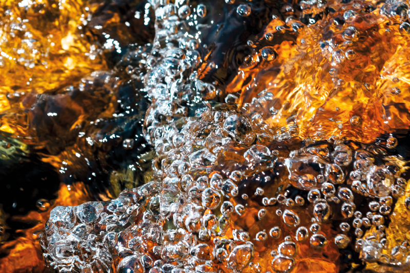 Alfombra vinílica textura flujo de agua burbujeante - TenVinilo