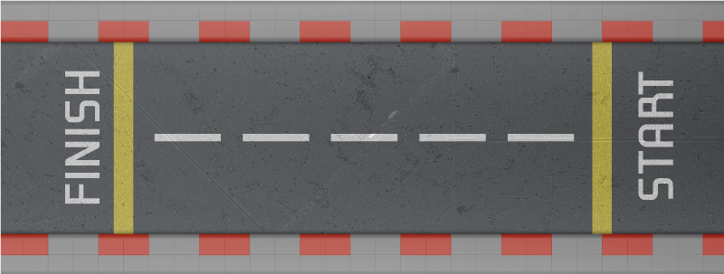 Alfombra vinílica carretera pista de carreras clásica - TenVinilo