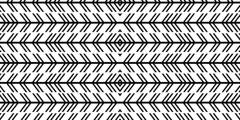 Alfombra vinílica rayas líneas negras de chevron - TenVinilo