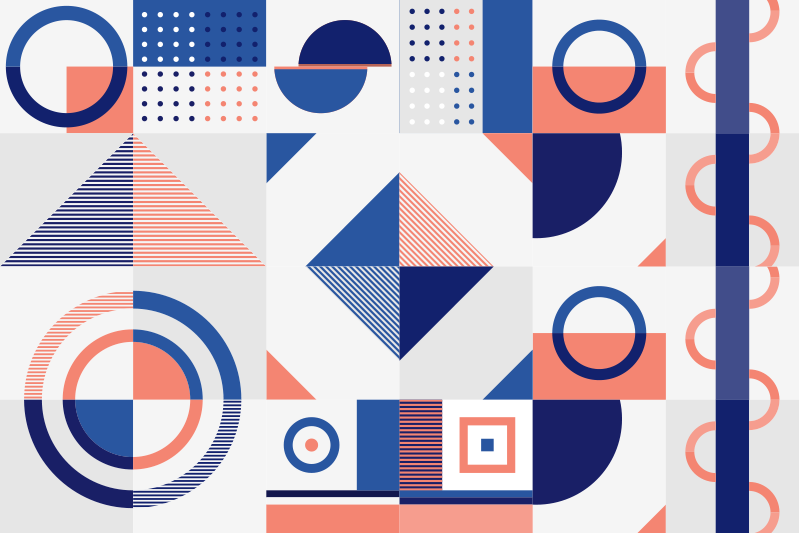 Alfombra de vinilo geométrica formas modernas - TenVinilo