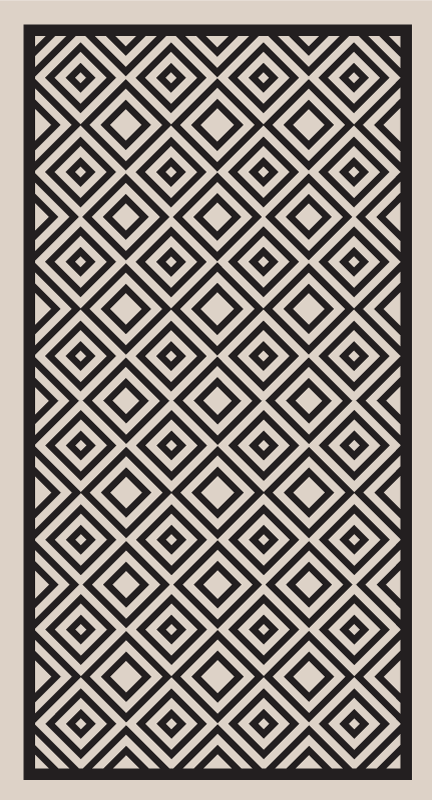 Alfombra de vinilo geométrica juego de patrones de diamantes - TenVinilo