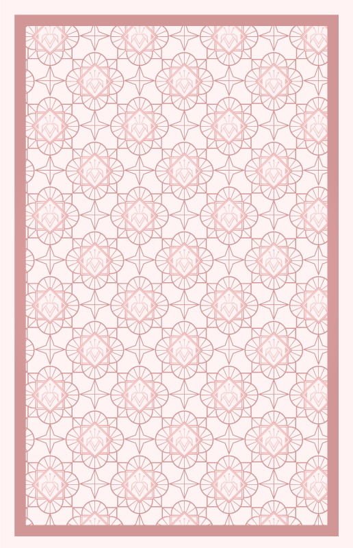 Alfombra vinílica bebé geometría floral - TenVinilo