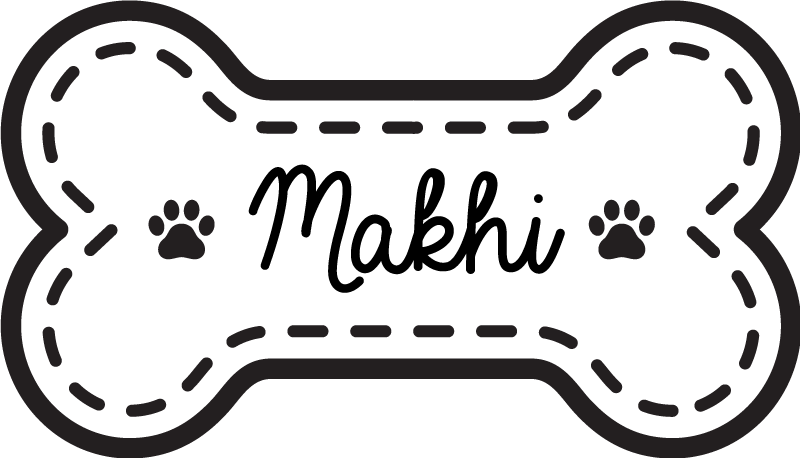 Aflombra vinílica animales Hueso personalizado rayado - TenVinilo