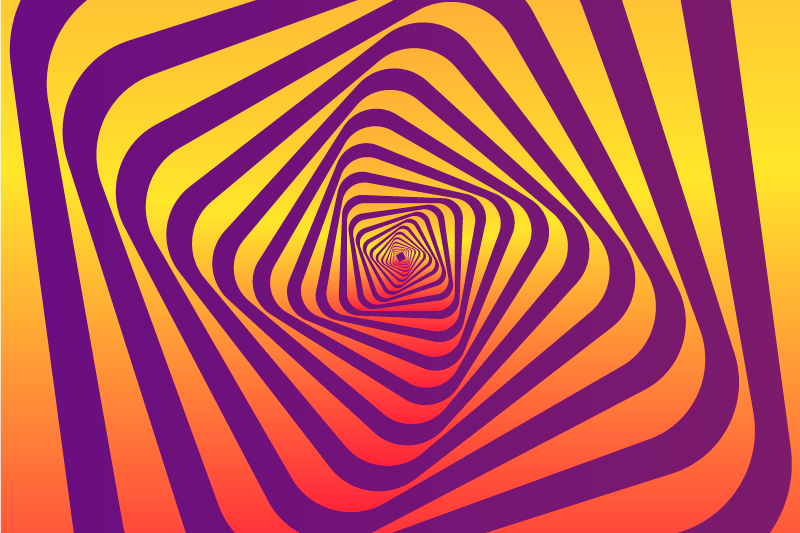 Alfombras vinílicas modernas Vórtice colorido del arte moderno - TenVinilo